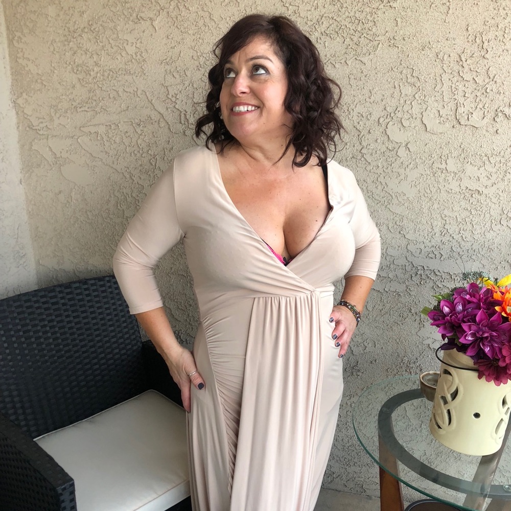 Long pale pink dress